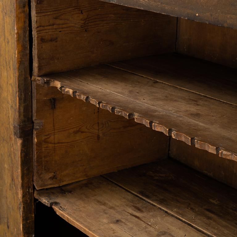 A painted pine cabinet from Ångermanland, 18th Century.