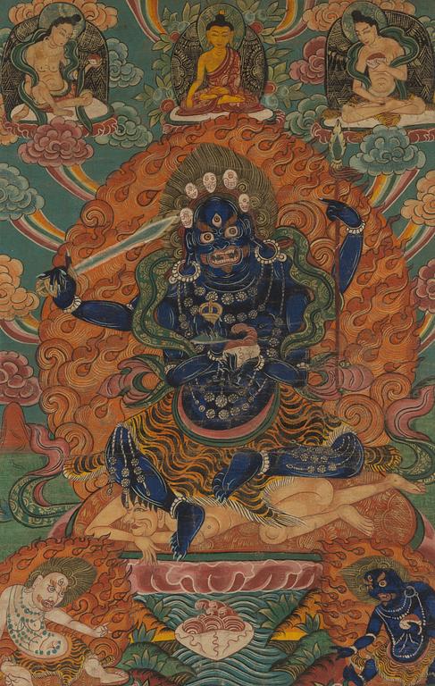 A Tibetan Thangka, 20th century.