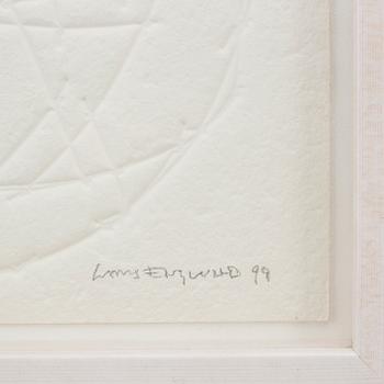 LARS ENGLUND, sculpture and paper relief signed and dated 99.