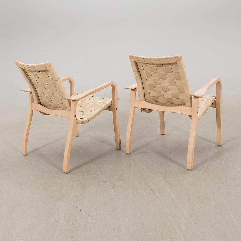 Yngve Ekström, a pair of "Primo" armchairs, Swedese Vaggeryd.