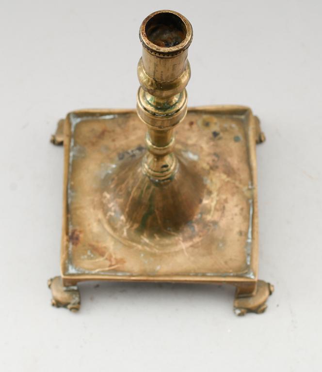 LJUSSTAKE, mässing, 1600-/1700-tal.