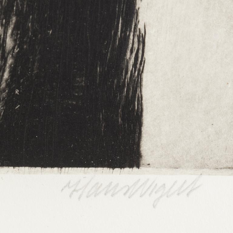 HANS WIGERT, etsning, provtryck, signerad.