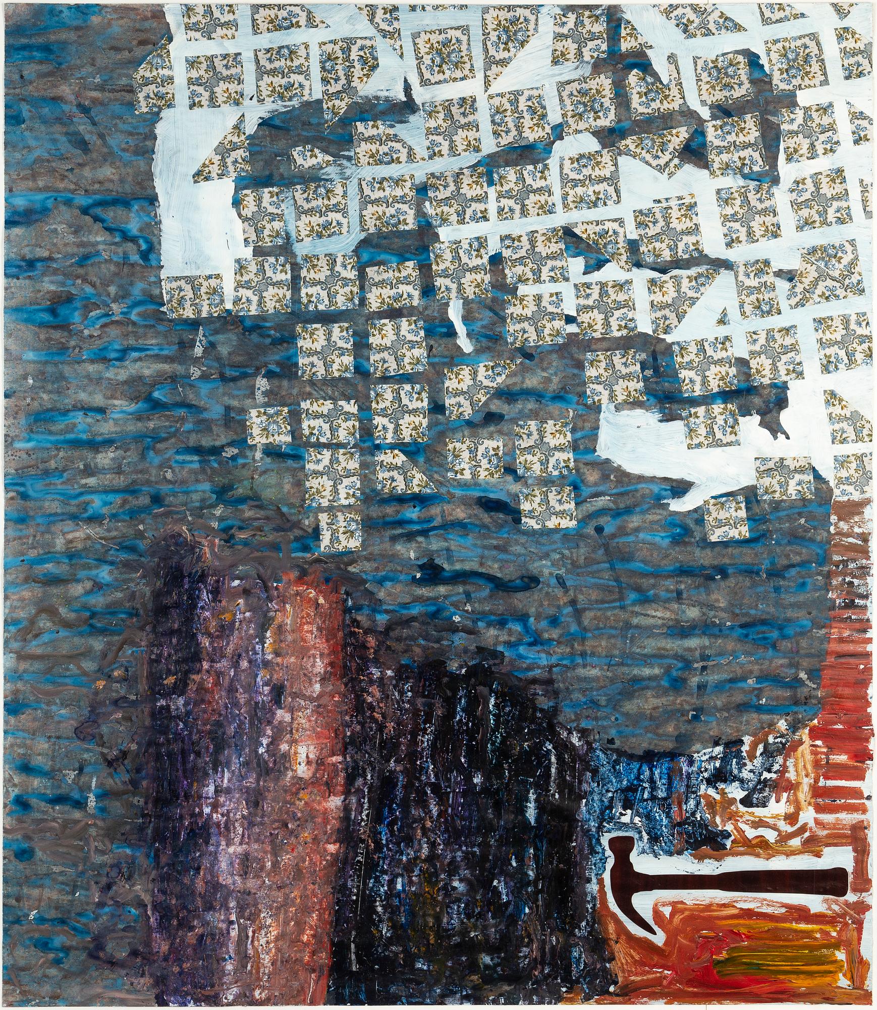 Max Mikael Book, mixed media on paper signed 1987 and numbered 2/6 verso.