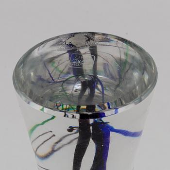A glass vase by vicke Lindstrand,