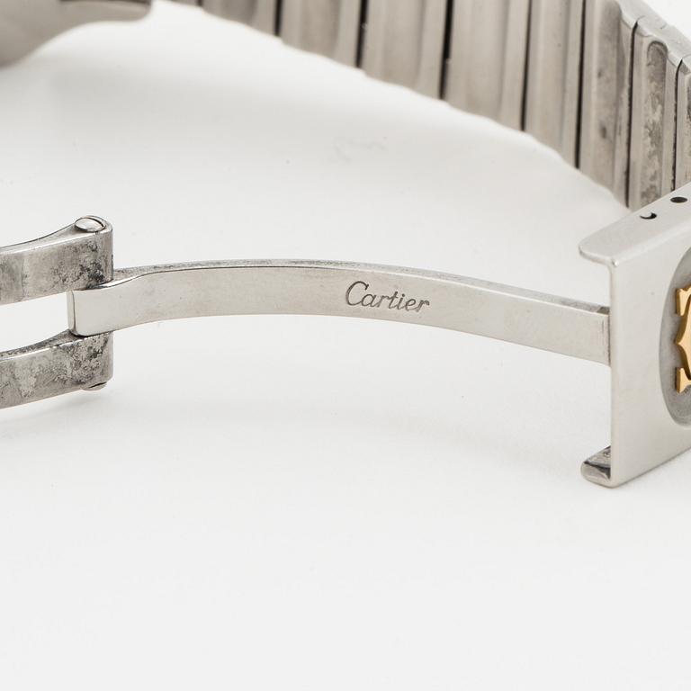 CARTIER, Santos, armbandsur, 29 x 28 (41) mm.