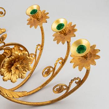 A pair of wall sconces from the late 19th century.