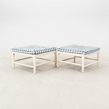 Footstools a pair, "Medevi brunn" from Ikea's 18th-century series, 1990s.