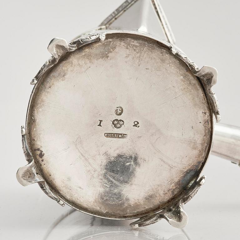 A Swedish 18th century silver milk jug, mark of Anders Hjulström, Köping 1791.