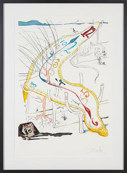 Salvador Dalí, etching and lithograph in colours. Signed and numbered CII/CVC.