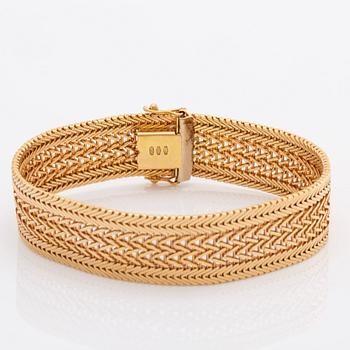 GOLD BRACELET 18K gold, 43,0 g, approx 18 x 1,5 cm.