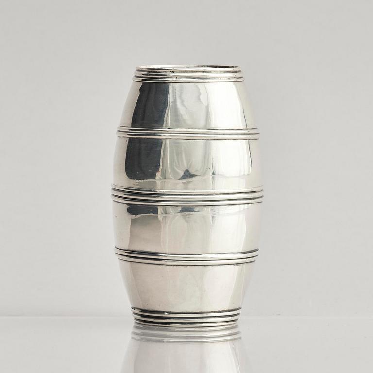 A Swedish 19th century double beaker, silver, marks of Peter Holmberg, Örebro 1854.