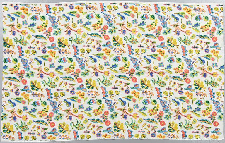 JOSEF FRANK, tyger, 2 st, "Honey" & "Milles Fleur", Firma Svenskt Tenn.