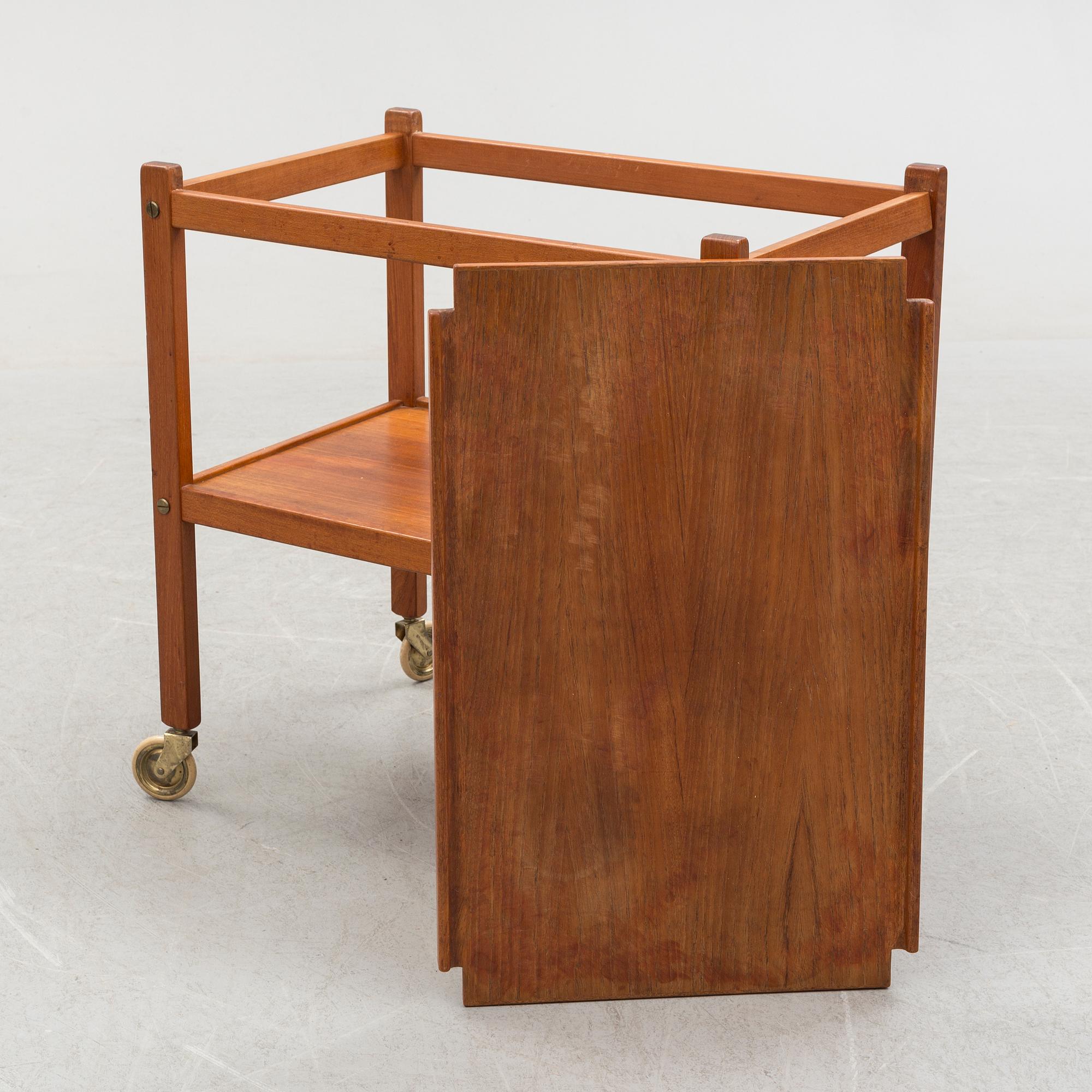 A swedish teak serving trolley, Erik Gustafsson, Brittatorp, mid 20th century.