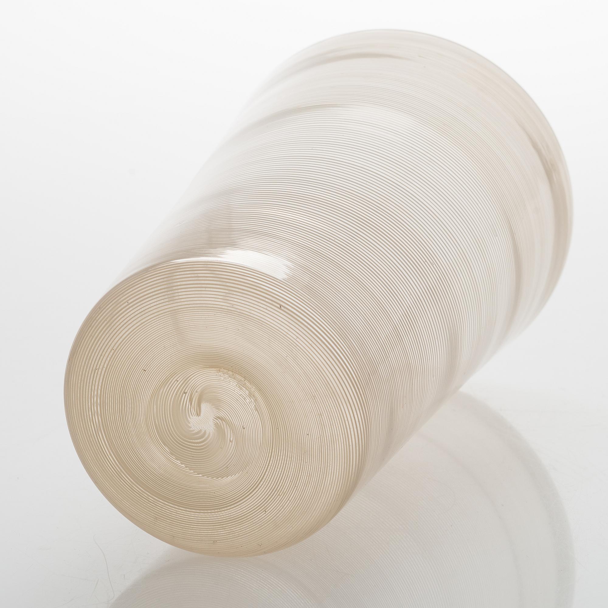 Paolo Venini, a vase etched signature Venini Murano Italia 1950's.