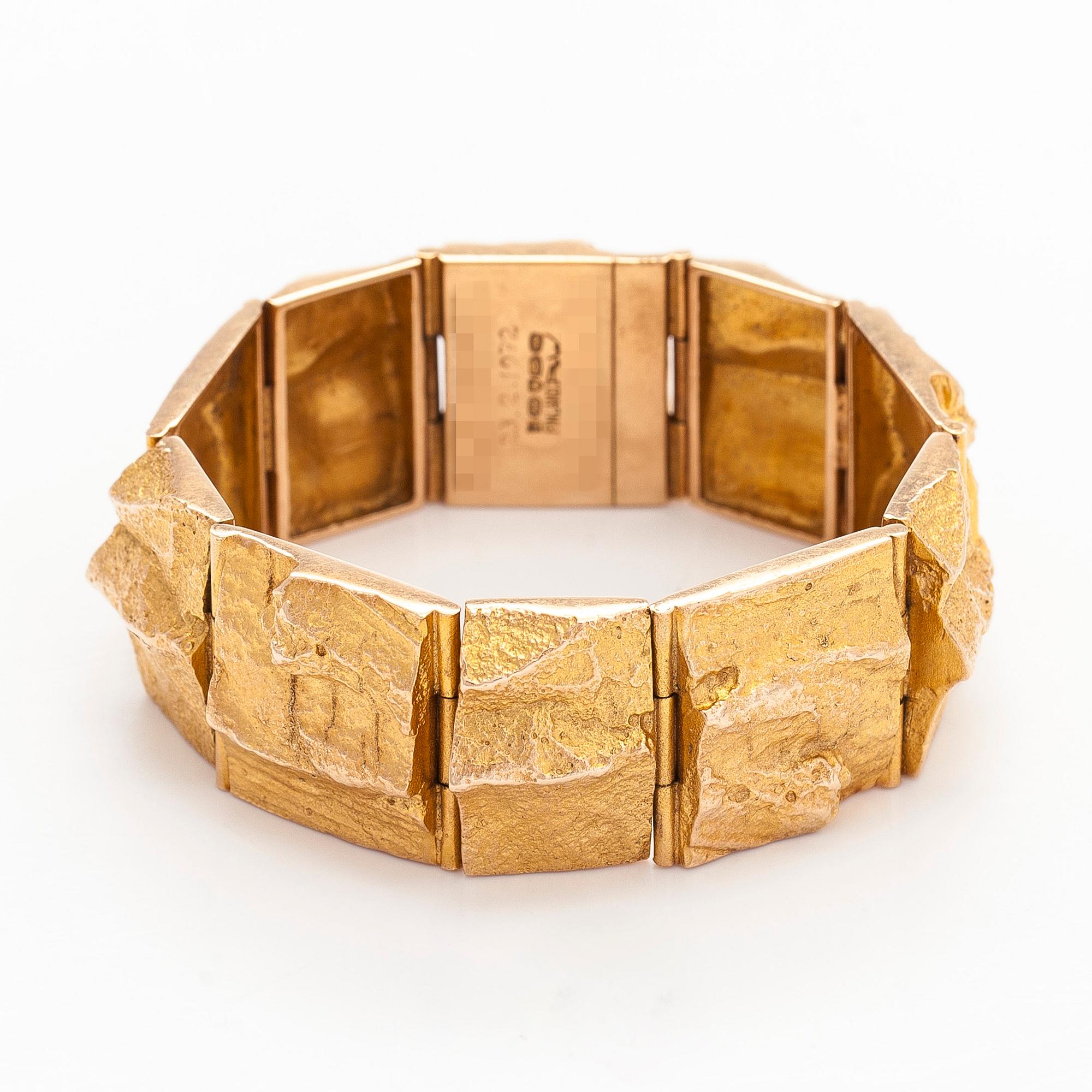 Björn Weckström, armband, "Gyllene Ström", 14K guld, Lapponia 1971.