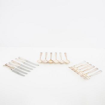 Jacob Ängman, bestick 18 dlr "Rosenholm" silver, GAB Stockholm 1959-1965.