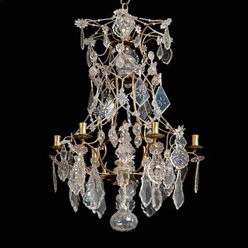 LJUSKRONA, för sex ljus, rokokostil, 1800-talets slut.