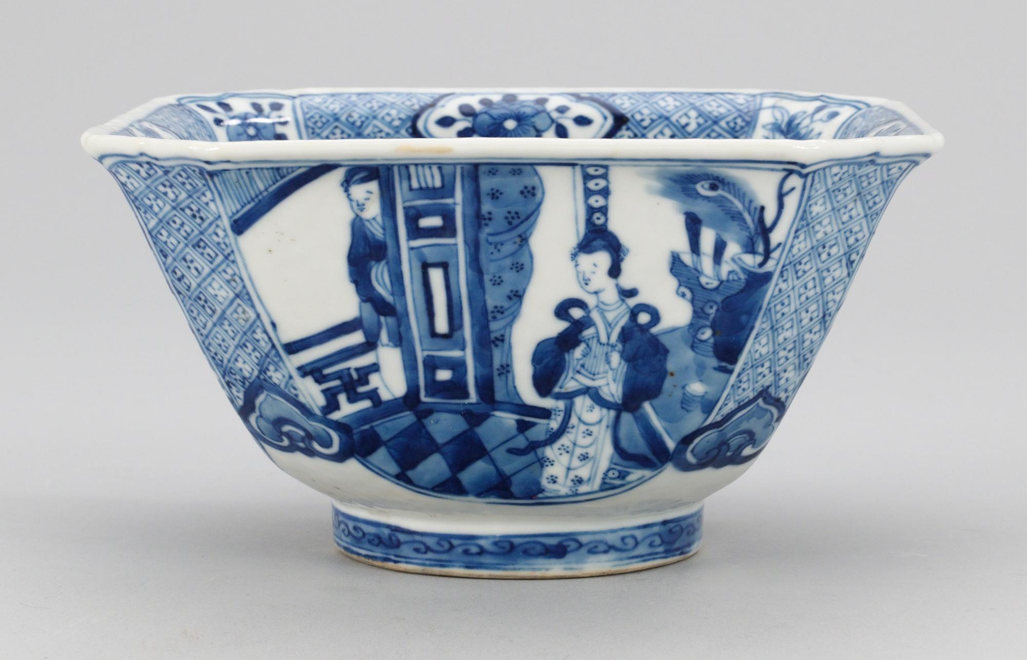 SKÅL, porslin. Kangxi-stil, sen Qing.