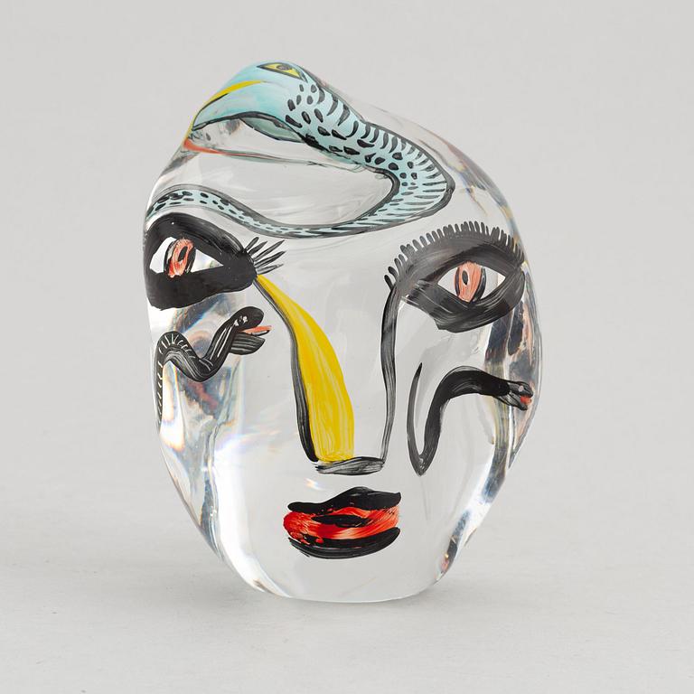 Ulrica Hydman-Vallien, a signed glass sculpture, Kosta Boda, 1998.