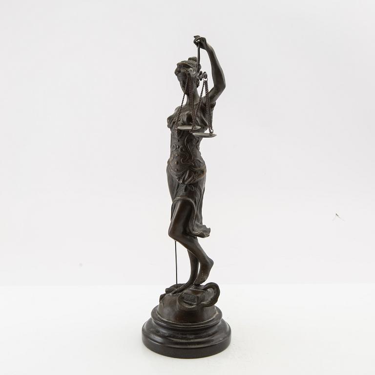 Alois Mayer, sculpture signed "Justitia".