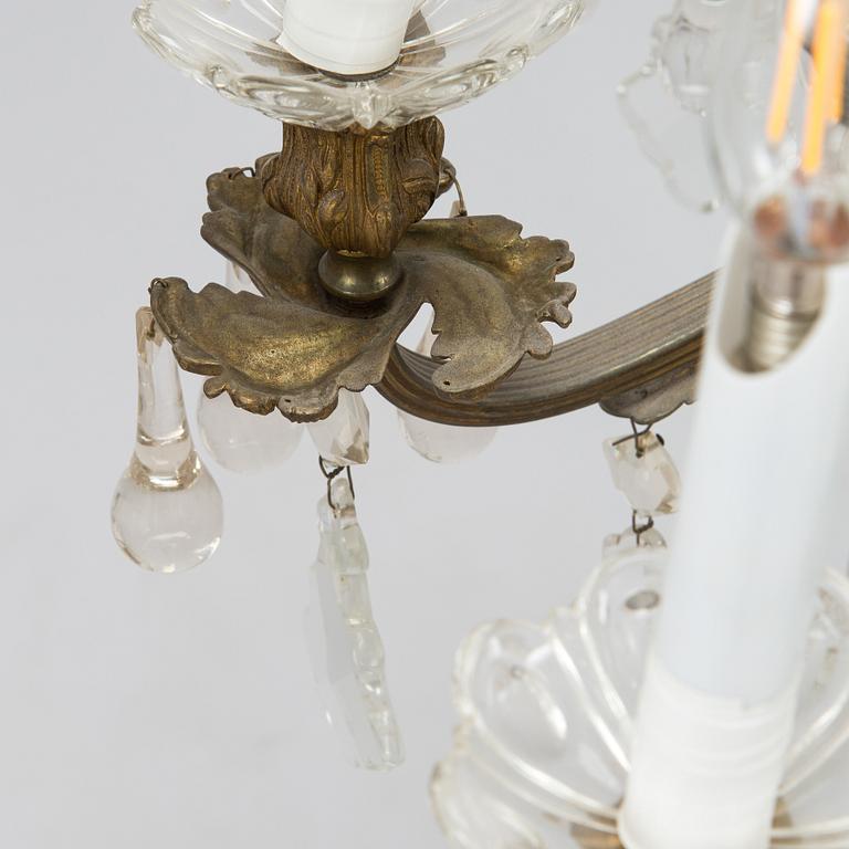 A chandelier, late 19th century.