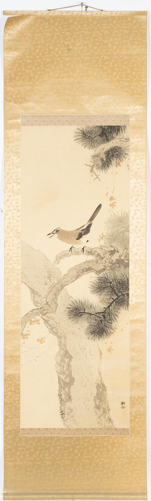 Unidentified artist, a Chinese scrollpainting, ink and watercolour, 20th century.