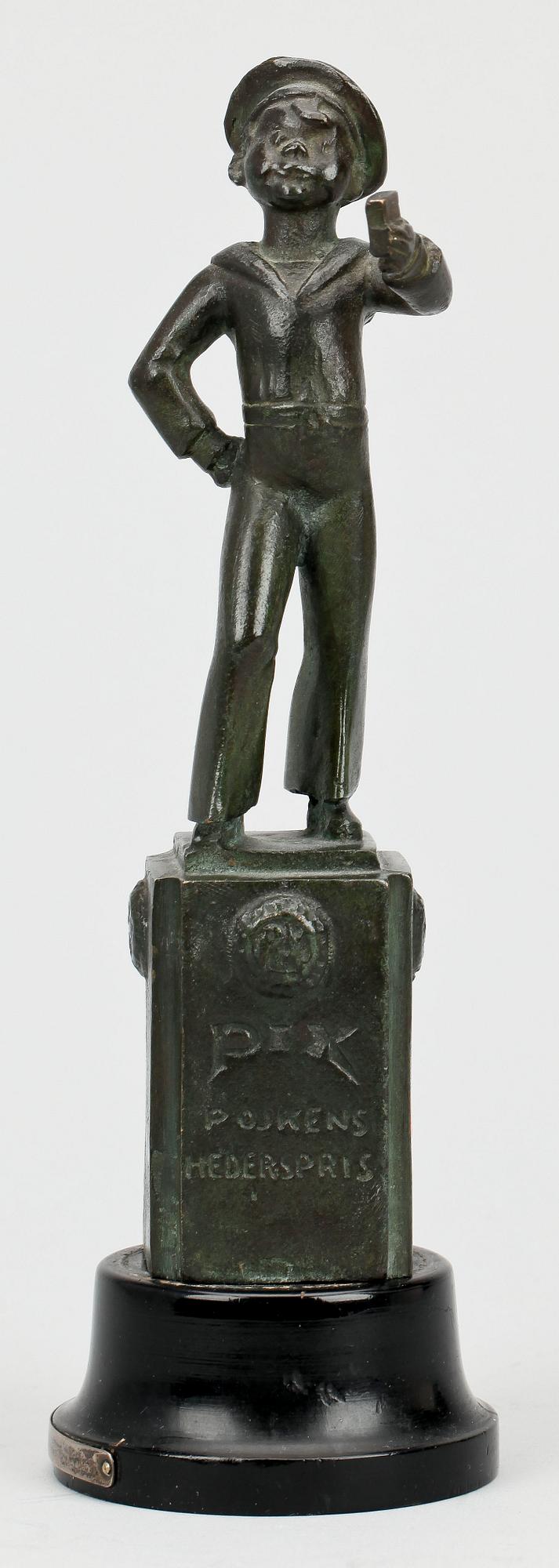 SKULPTUR, brons, "PIX", pojkens hederspris.