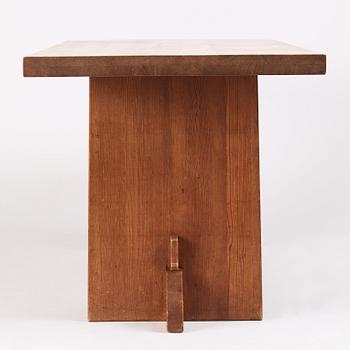 Axel Einar Hjorth, a stained pine "Lovö" table, Nordiska Kompaniet, Sweden 1930s.