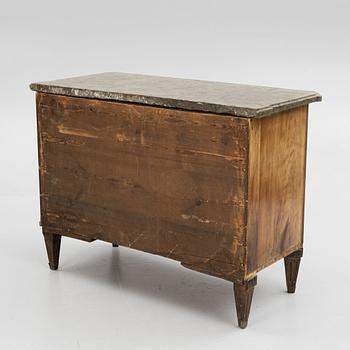 A late Gustavian chest of drawers, Sweden, end of the 18th century.