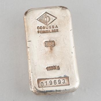 Silvertacka, 1000 gram, Degussa Feinsilber 999.