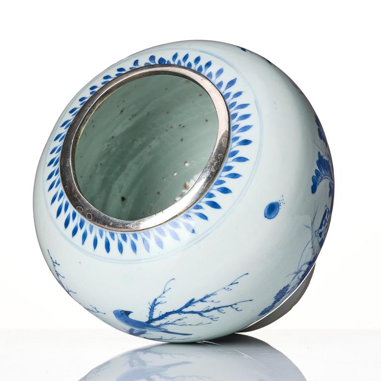 A blue and white jar, Ming dynasty (1368-1644).