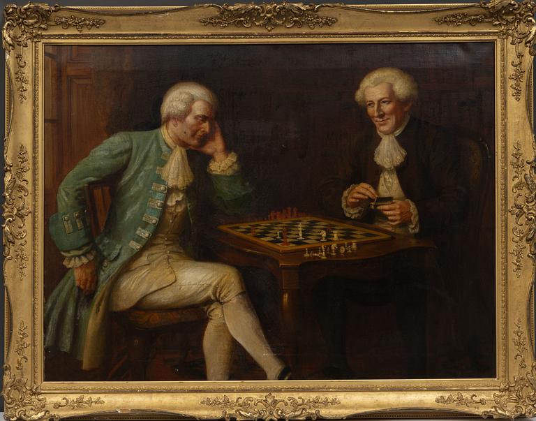 Unknown artist, 19th century, Chess players.