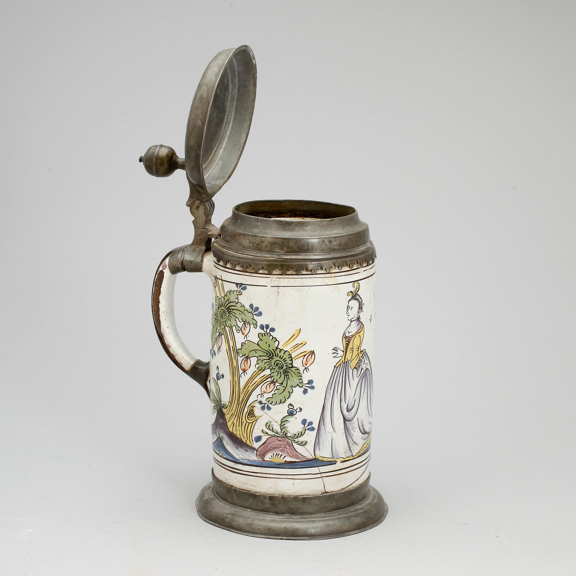 STOP, fajans och tenn, Tyskland, 1700/1800-tal.