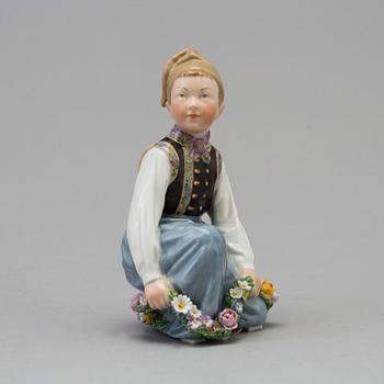 FIGURIN, porslin. "Amager", Royal Copenhagen, Danmark, 1950-tal.