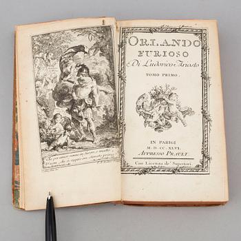 BÖCKER, 4 volymer. Orlando furioso, 1746.