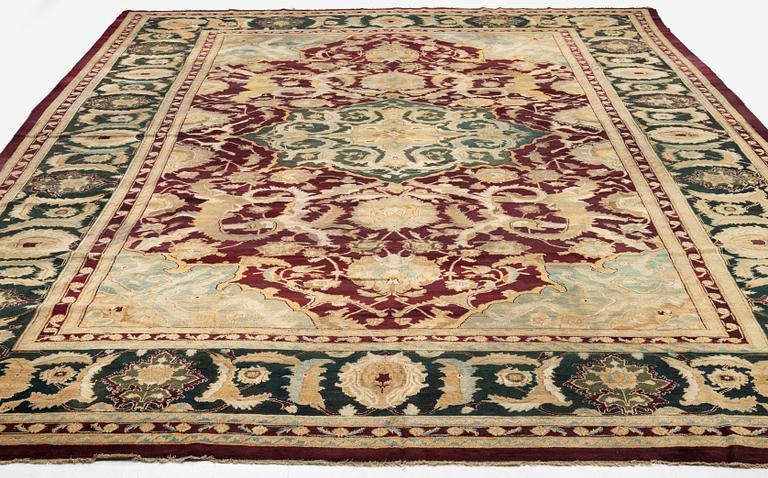 An Agra carpet, North India, c. 575 x 404 cm.