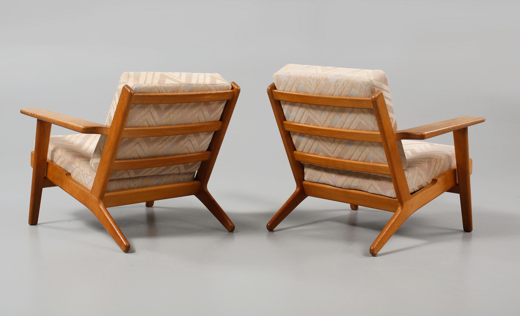 FÅTÖLJER, ett par, "GE-290", Hans J Wegner, Danmark, 1900-talets andra hälft.