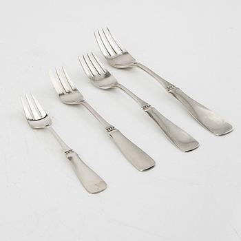 Cutlery 112 pieces "Uppsala" silver MGAB 1959-1989.