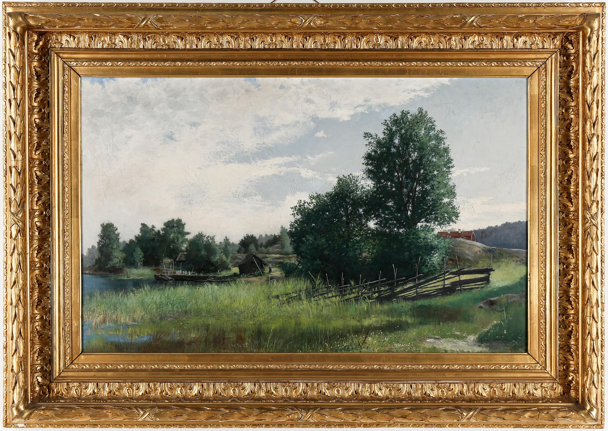 KONRAD SIMONSSON, olja på duk, signerad samt daterad 1889.