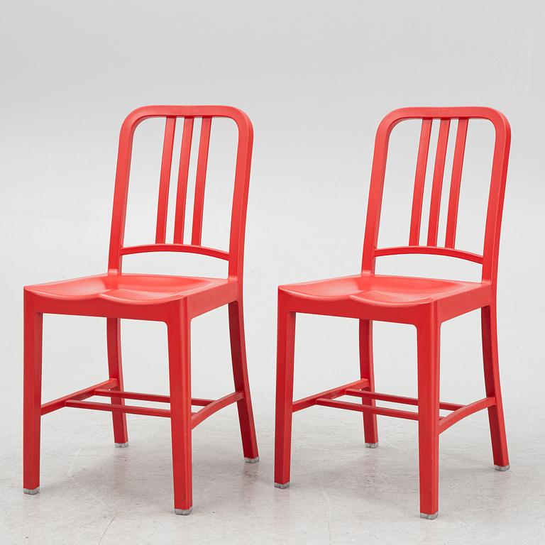 Stolar, 6 st, "111 Navy Chair", Emeco & Coca-Cola.