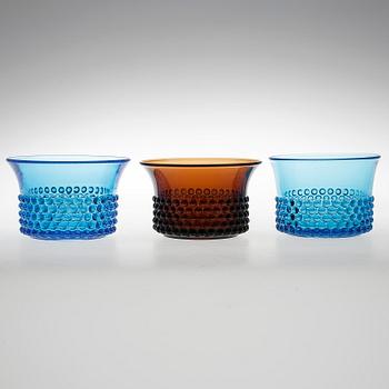 SKÅLAR samt LYKTOR, 6 st, glas, Finland, 1900-talets andra hälft.