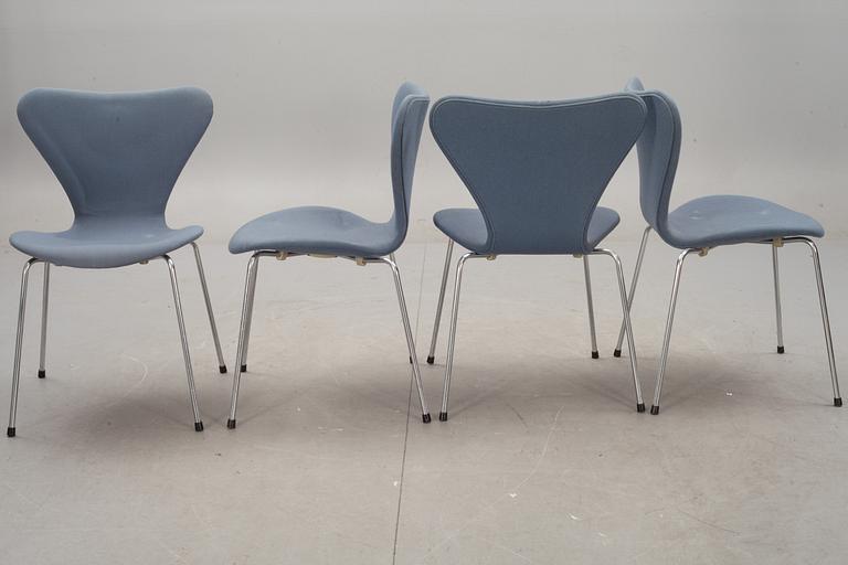 STOLAR, 6 st, "Sjuan", Arne Jacobsen, Fritz Hansen.
