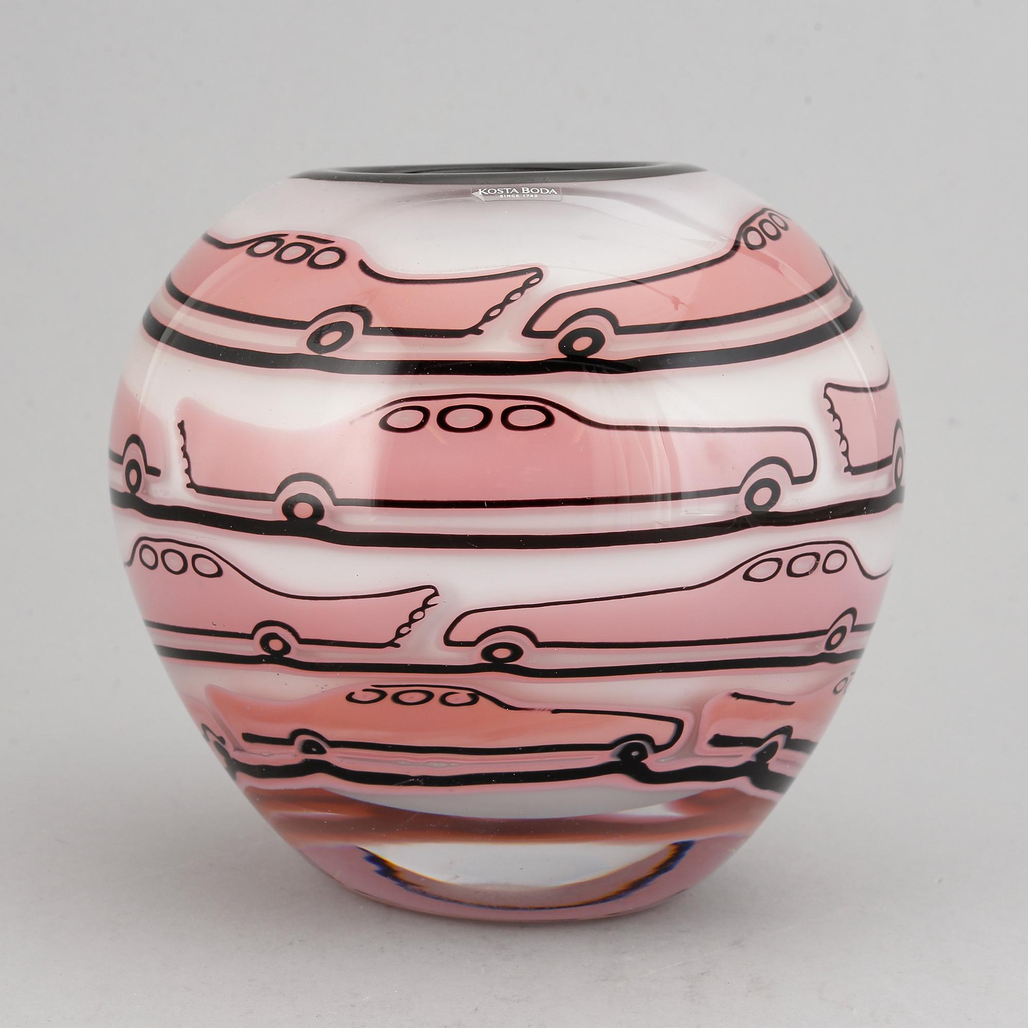 Olle Brozén, vas, glas,  signerad. Kosta Boda Limited Edition 4/20.