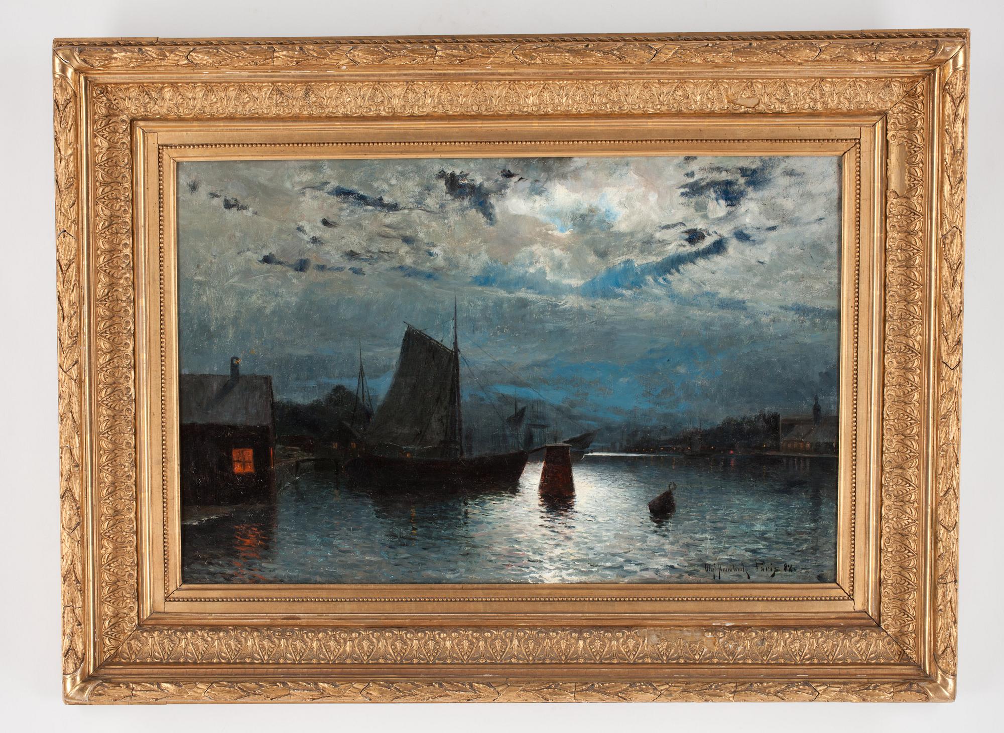 Olof Krumlinde, Flodlandskap i månsken.