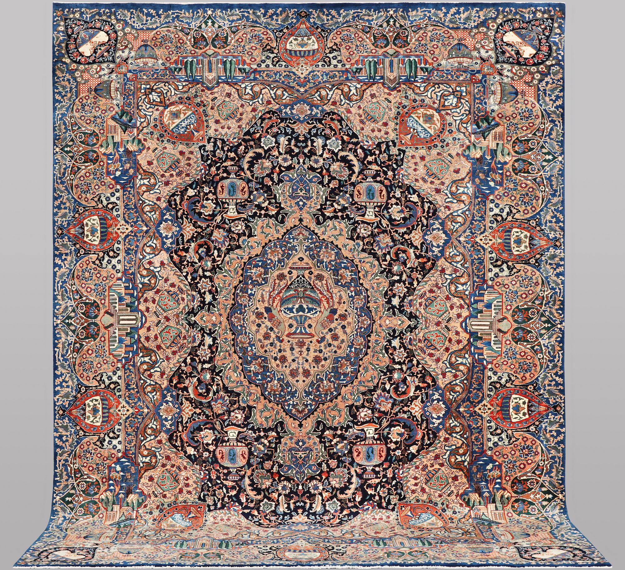 A carpet, Kashmar, ca 392 x 296 cm.