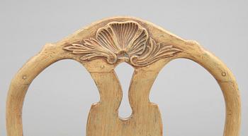 KARMSTOLAR, 1 par, rokoko, 1700-tal.