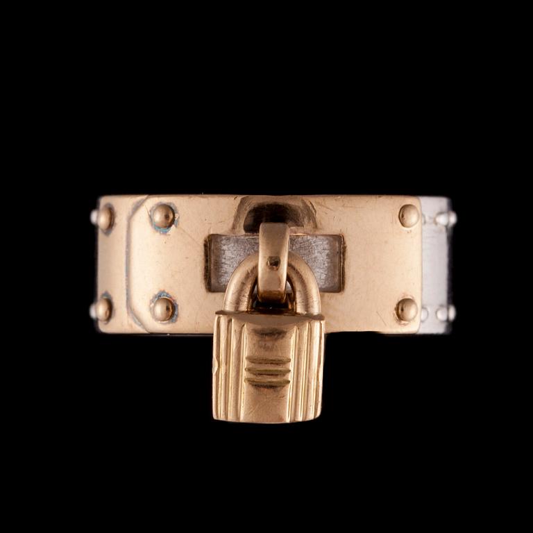 RING, "Kelly", silver och guld. Hermès. Vikt ca 10,8 g.