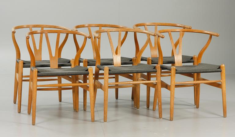 STOLAR, 6 st, "Y-stolen", Hans J. Wegner, Carl Hansen & son.