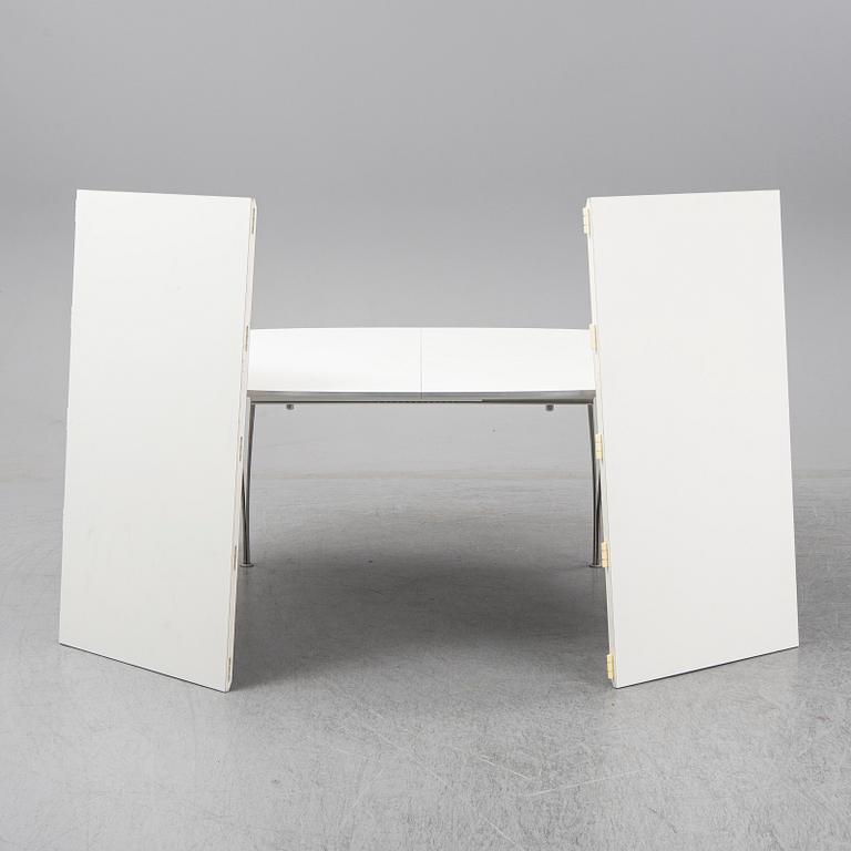 BRUNO MATHSSON & PIET HEIN, matbord, "Superellips",för Fritz Hansen, Danmark. 2 iläggsskivor.