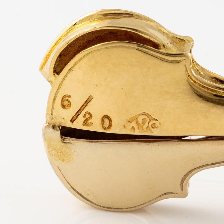 Arman (Armand Pierre Fernandez), hänge i form av delad violin, 18K guld, numrerad 6/20.